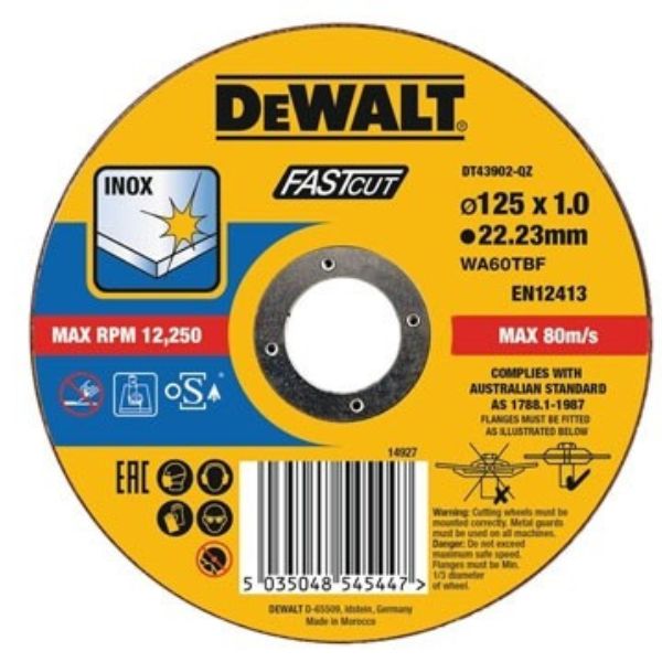 DISCO INOX 125X1mm DEWALT