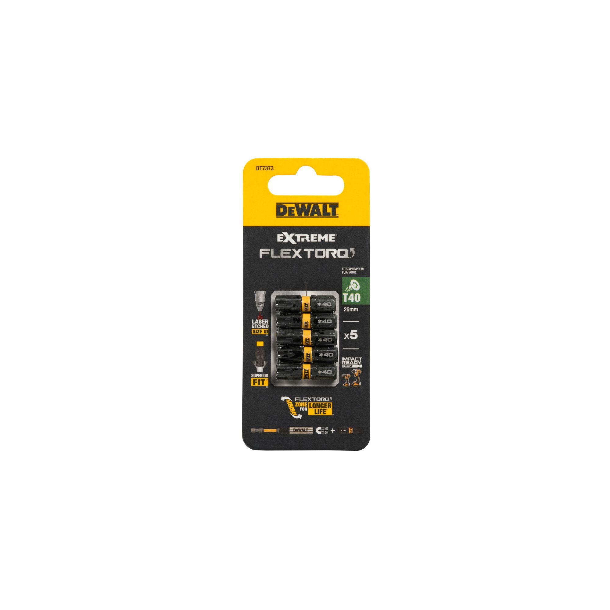 Pontas de impacto T40X25mm x5 DT7373-QZ Dewalt