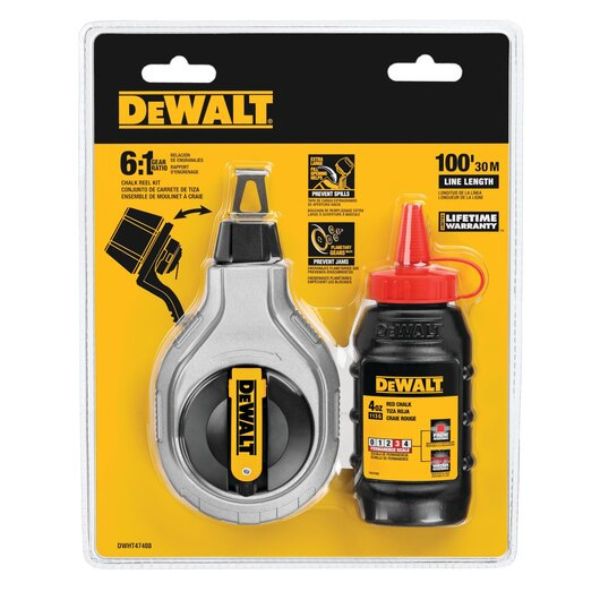 Traçador de linhas po de giz vermelho DWHT47408-0 Dewalt