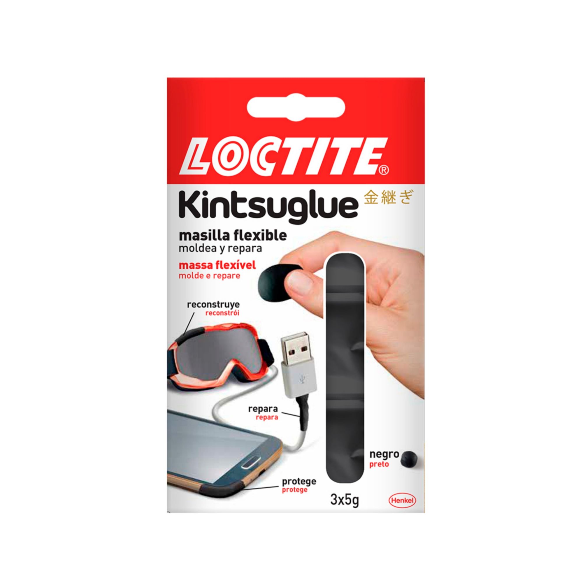 LOCTITE SUPER COLA 3 - 3x5g KINTSUGLUE PRETO BLISTER