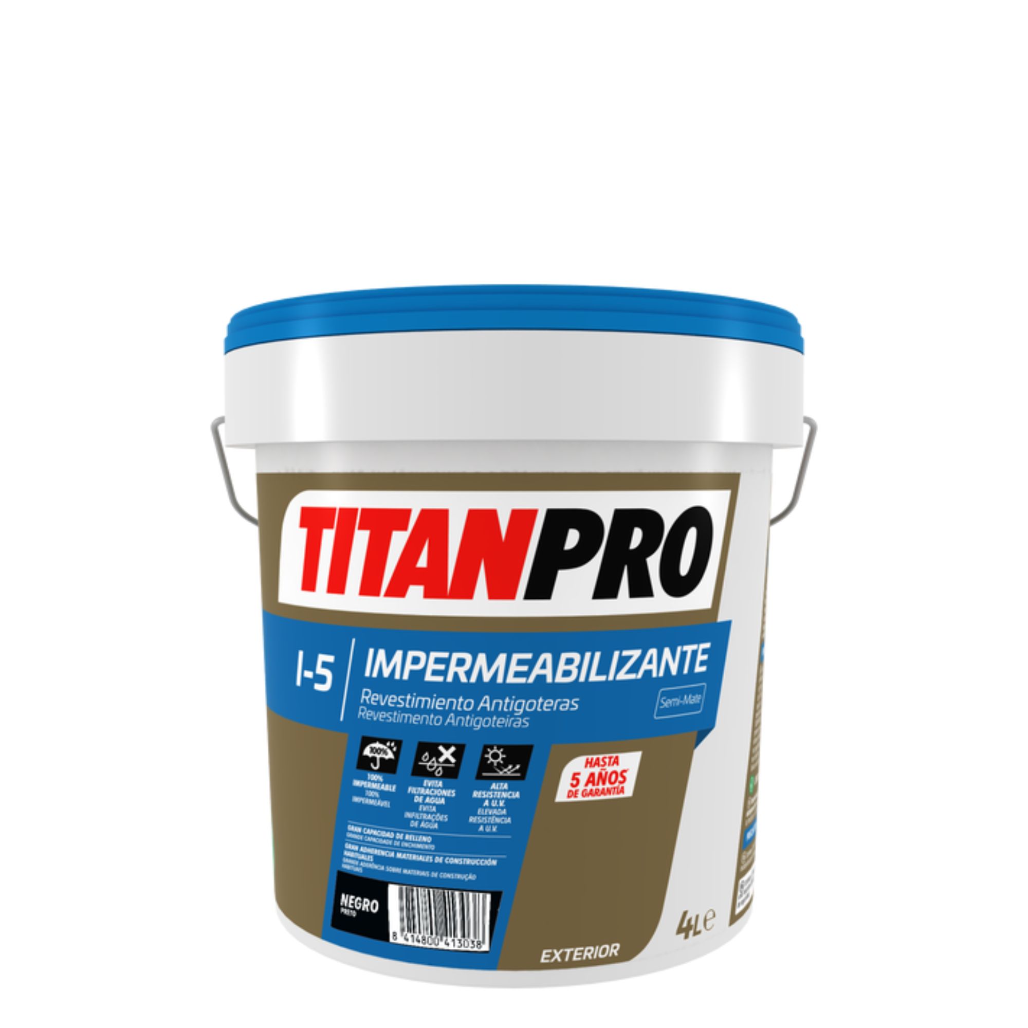 4L Revestimento antigoteiras I-5 Preto Titan