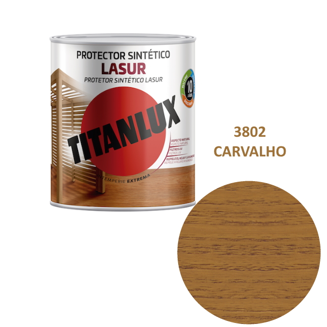 750ML PROT. SINTETICO LASUR ACETINADO CARVALHO TITANLUX