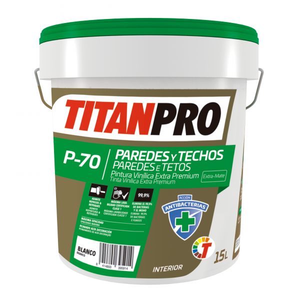 15L TINTA VINILICA SUPER PREMIUM ANTIBACTERIAS BRANCO MATE