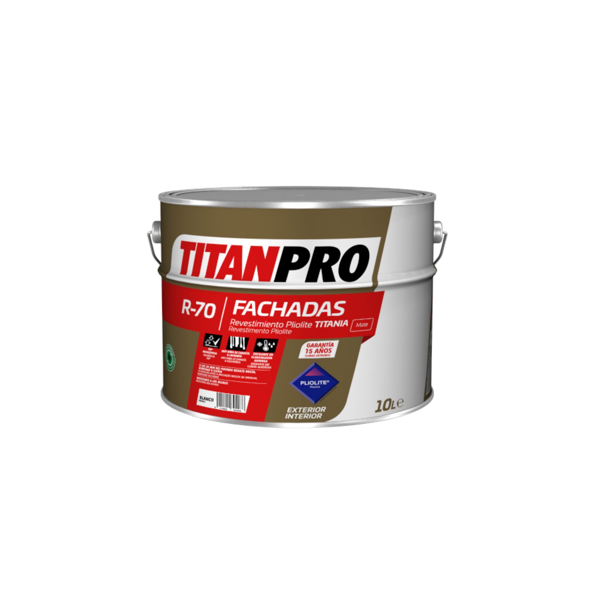 10L Revestimento Pliolite Branco Mate Titan R-70