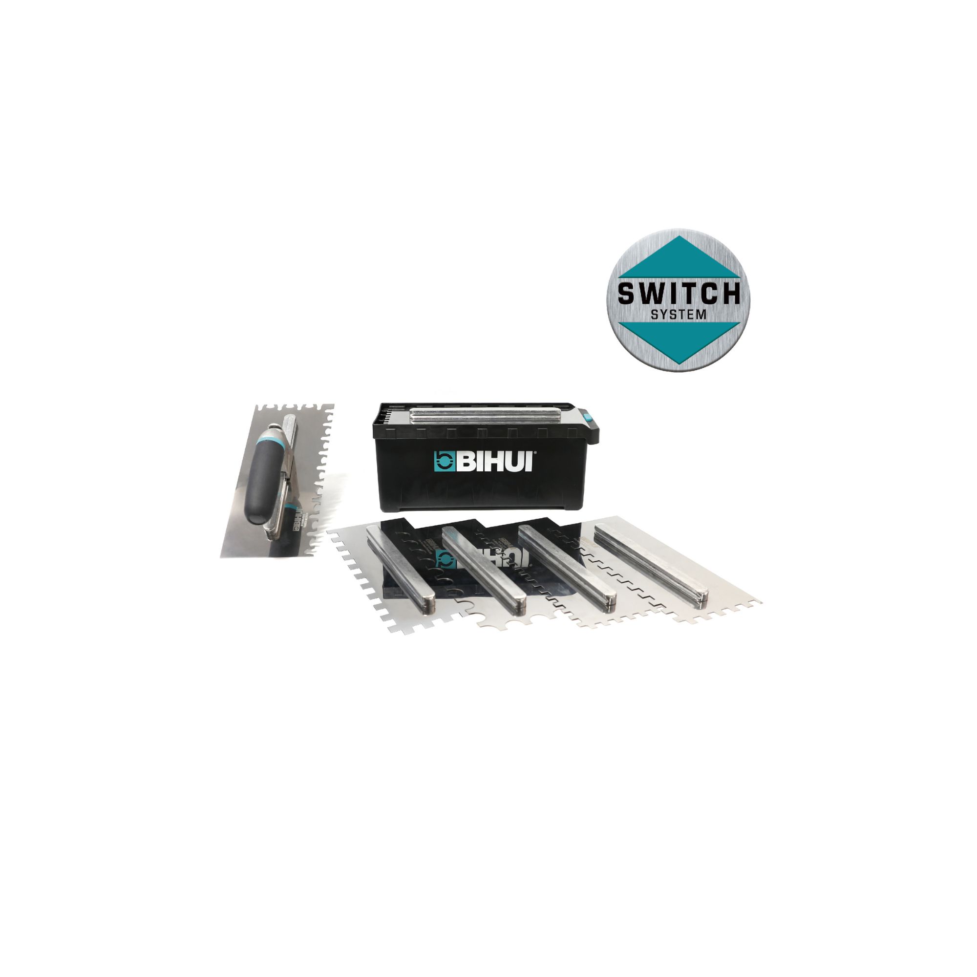 Conjunto de espatulas dentadas comutavel inox PTSJG8 BIHUI