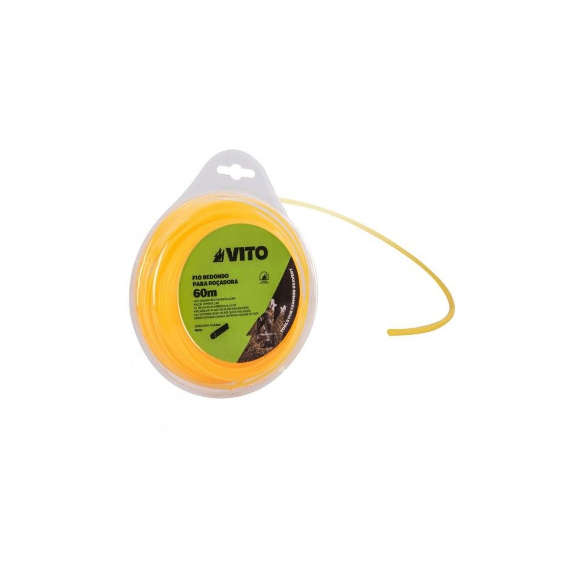 Fio de nylon p/roçadora 1.3mm - 100mt Vito