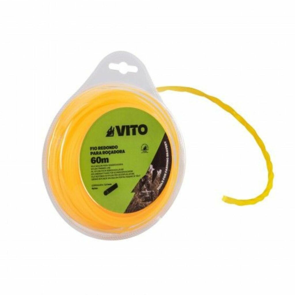 Fio nylon p/roçadora 1.6mm 60mts Vito