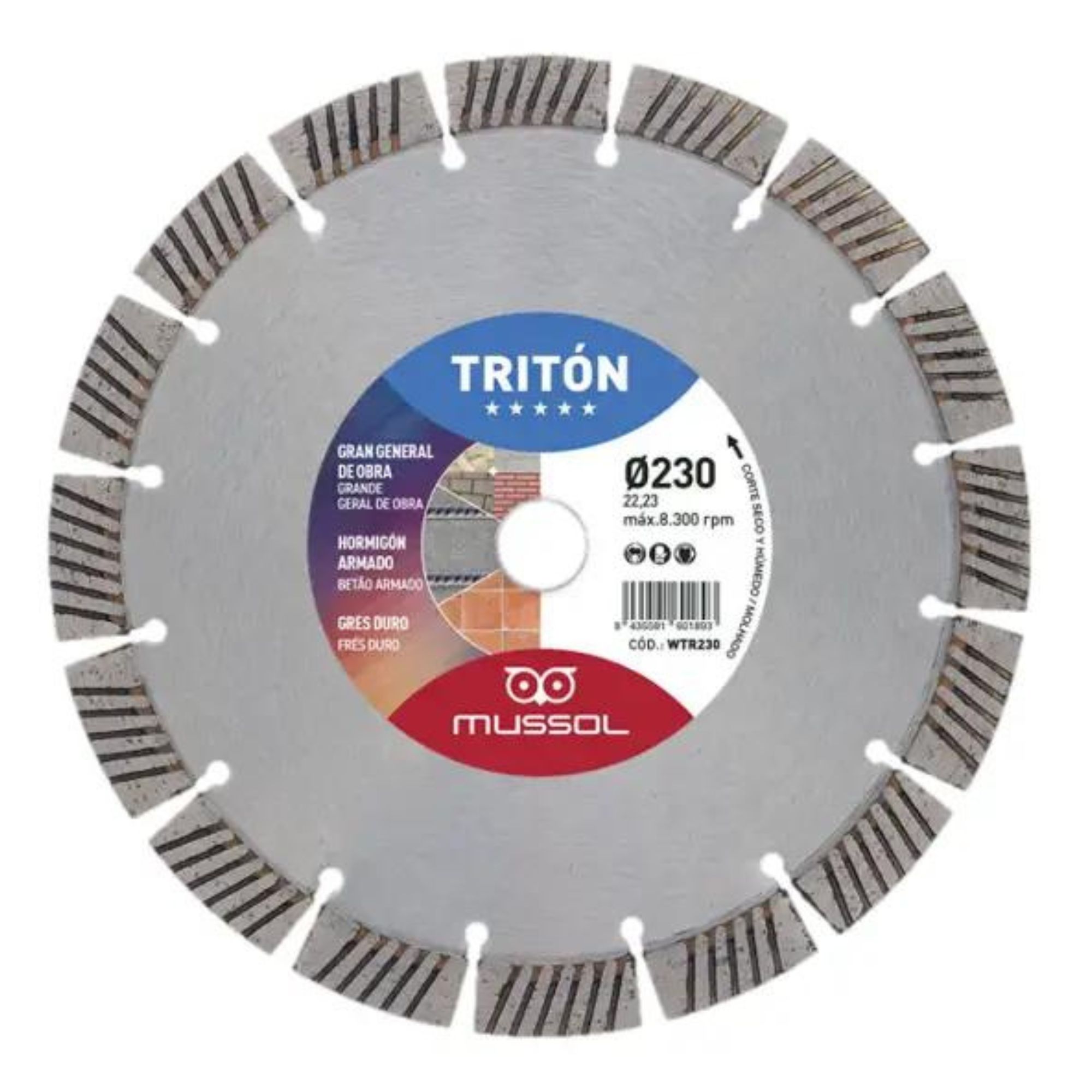 Disco diamantado 230mm Triton